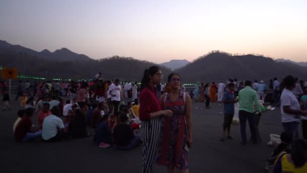 Narmada Gujarat India March 2022 Туристи Які Відвідують Статую Єдності — стокове відео