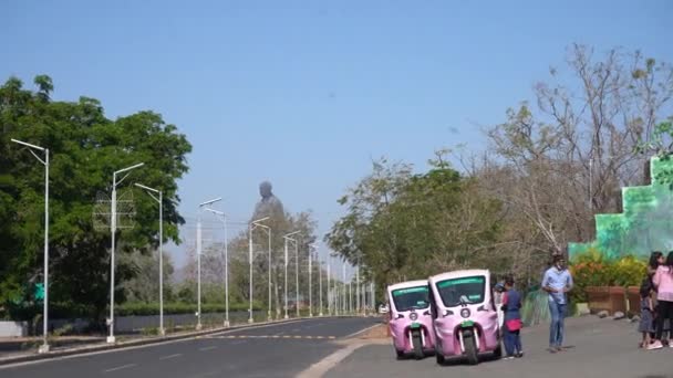 Narmada Gujarat India Mars 2022 Turister Besöker Statyn Enhet Världens — Stockvideo