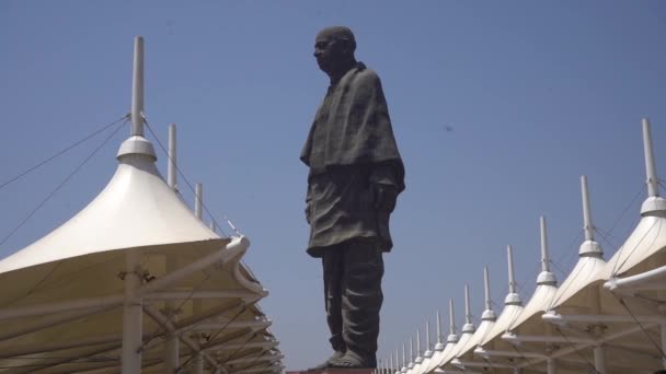 Narmada Gujarat India Marzo 2022 Turistas Visitando Estatua Unidad Estatua — Vídeos de Stock