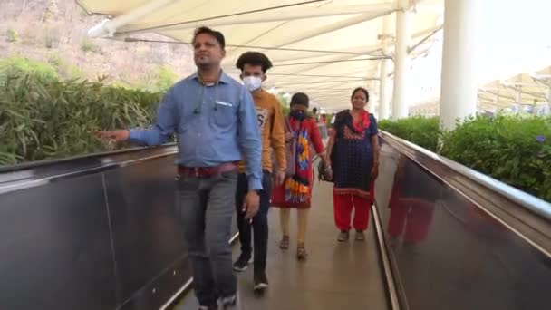 Narmada Gujarat Índia Março 2022 Turistas Que Visitam Estátua Unidade — Vídeo de Stock
