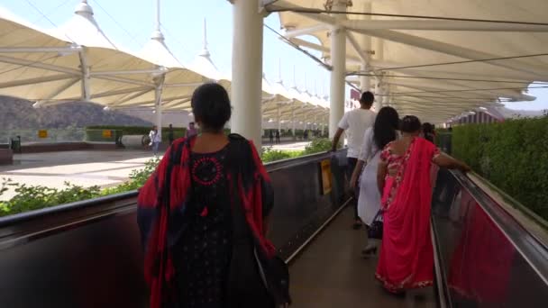 Narmada Gujarat Índia Março 2022 Turistas Que Visitam Estátua Unidade — Vídeo de Stock