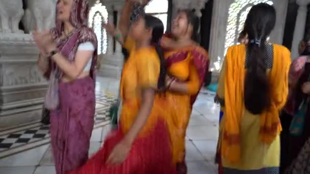 Vrindavan India Eylül 2022 Vrindavan Vrindavan Daki Krishna Balarama Tapınağında — Stok video