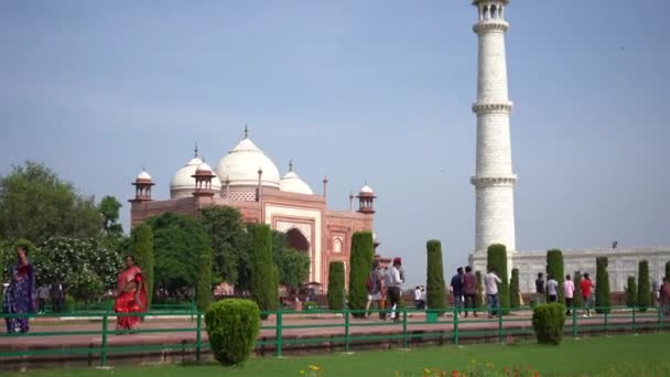 Agra Uttar Pradesh India Agosto 2022 Turistas India Todo Mundo — Vídeo de stock