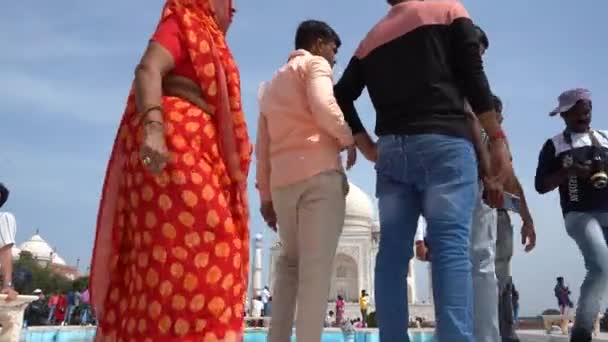 Agra Uttar Pradesh India August 2022 Туристы Индии Мира Посещают — стоковое видео