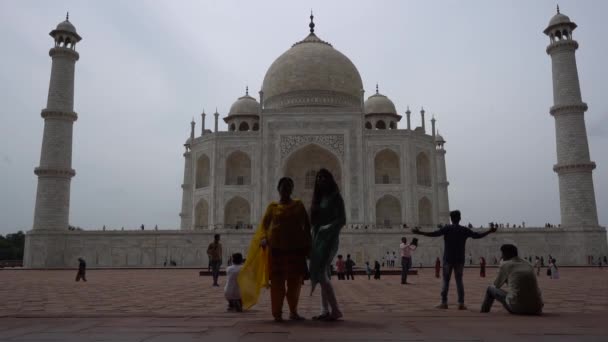 Agra Uttar Pradesh Indien August 2022 Touristen Aus Indien Und — Stockvideo