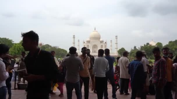 Agra Uttar Pradesh India August 2022 Toeristen Uit India Hele — Stockvideo