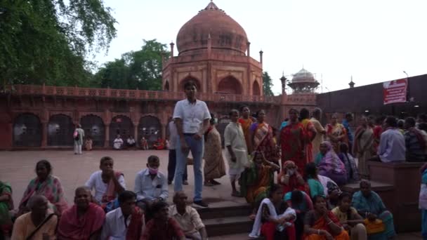 Agra Uttar Pradesh India August 2022 Turister Från Indien Och — Stockvideo