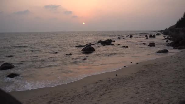 Belle Plage Sur Côte Konkan Dans Maharashtra Inde — Video