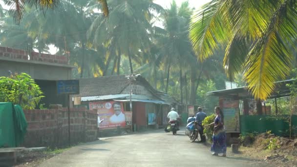 Hindistan Maharashtra Köyündeki Yol — Stok video
