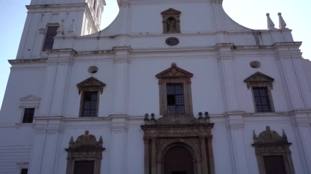 Goa India Marzo 2023 Visita Turistica All Antica Basilica Bom — Video Stock