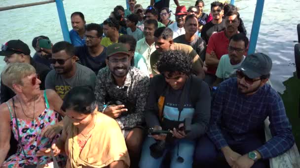 Malvan Maharashtra India Marzo 2023 Turistas Viajando Barco Para Visitar — Vídeo de stock