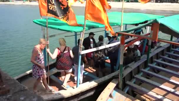 Malvan Maharashtra India Mart 2023 Tekneyle Bir Adada Inşa Edilmiş — Stok video
