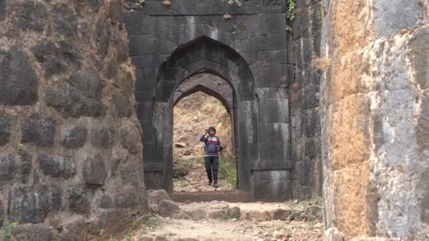 Turismo Pratapgad Fort Maharashtra India — Vídeos de Stock