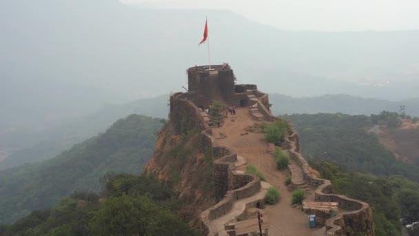 Pratapgad Fort Shivaji Maharaj Maharastra Ινδία — Αρχείο Βίντεο