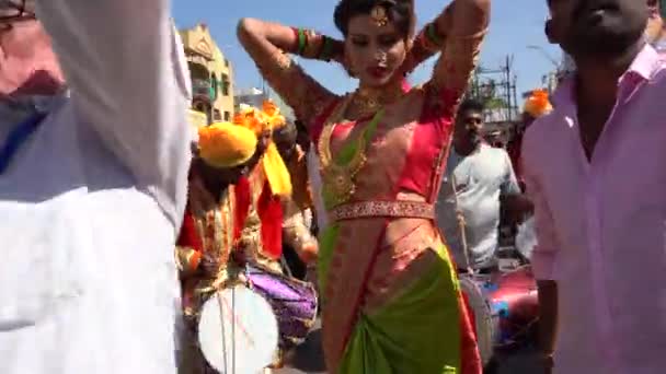 Amravati Maharashtra India Hazi Ran 2023 Dini Festival Sırasında Sokakta — Stok video