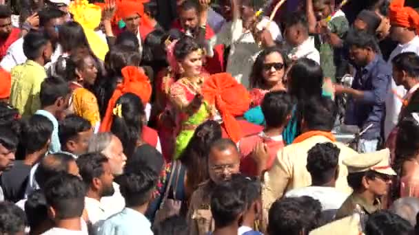 Amravati Maharashtra India January 2023 Hijra Transgenders Procession Street Religious — Stock Video