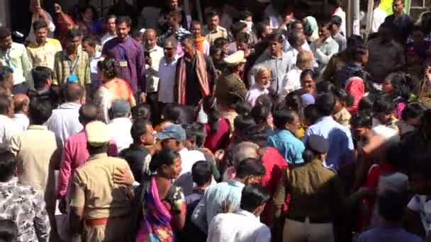 Amravati Maharashtra India Januarie 2023 Procesiunea Stradă Timpul Festivalului Religios — Videoclip de stoc