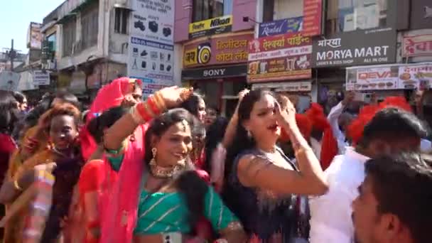 Amravati Maharashtra India Januarie 2023 Hijra Sau Transgender Care Dansează — Videoclip de stoc