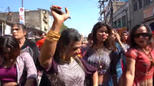 Amravati Maharashtra India Gennaio 2023 Hijra Transgender Che Ballano Strada — Video Stock
