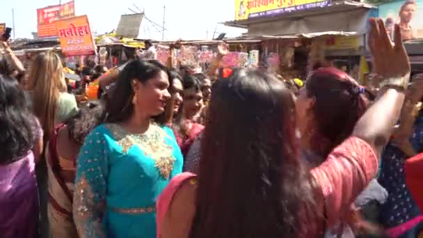 Amravati Maharashtra India January 2023 Hijra Transgender Dancing Street Religious — 图库视频影像