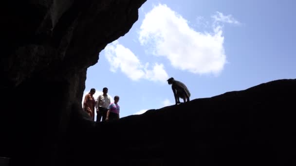 Ajanta Maharashtra India Giugno 2022 Turisti Che Visitano Grotte Ajanta — Video Stock