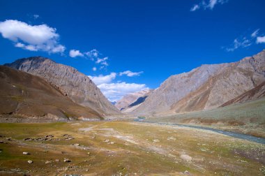 Himalaya manzarası. Ladakh, Hindistan