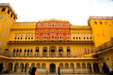 Hawa Mahal Rüzgar Sarayı, Jaipur, Rajasthan, Hindistan Seyahat Konsepti