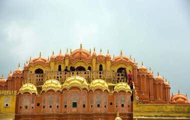 Hawa Mahal Rüzgar Sarayı, Jaipur, Rajasthan, Hindistan Seyahat Konsepti