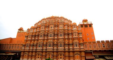 Hindistan 'ın ünlü simgesi, Hawa Mahal veya Rüzgâr Sarayı, Jaipur, Rajasthan, Hindistan