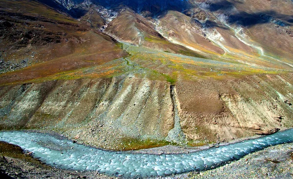 Hegység Folyó Himalájában Ladakh India — Stock Fotó