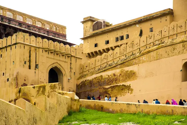 Amer Eller Amber Fort Ett Känt Turistmål Jaipur Rajasthan Indien — Stockfoto