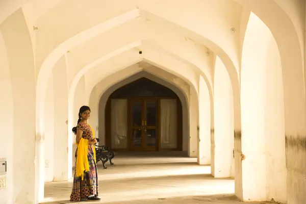 Amber Fort Hindistan Unesco Dünya Mirası Bölgesi Nde Genç Bir — Stok fotoğraf