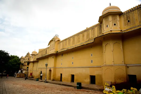 Vista Interior Hawa Mahal Palacio Los Vientos Jaipur Rajastán Concepto — Foto de Stock