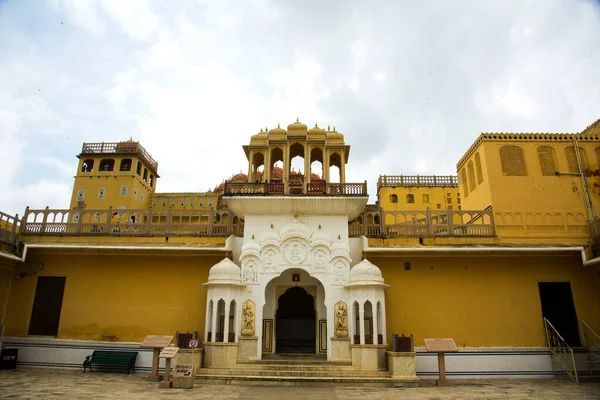 Vista Interior Hawa Mahal Palacio Los Vientos Jaipur Rajastán Concepto —  Fotos de Stock