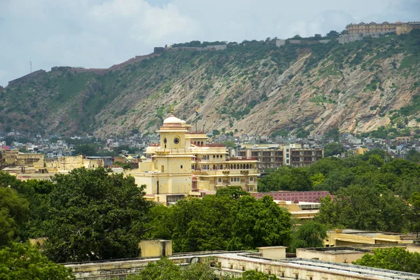Vista Rosa Cidade Hawa Mahal Palace Winds Jaipur Rajasthan — Fotografia de Stock