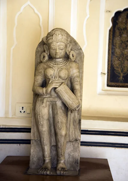 Alte Steinstatue Der Hinduistischen Göttin Stadtpalast Jaipur Indien — Stockfoto