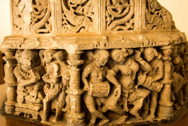 Stary Kamienny Posąg Hinduskiej Bogini Pałacu Miejskim Jaipur Indie — Zdjęcie stockowe