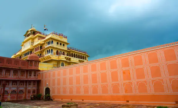 City Palace Jaipur Erbaut Mit Einer Verschmelzung Der Islamischen Rajput — Stockfoto