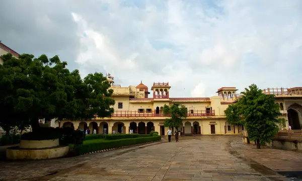 斋浦尔市故宫 建于19世纪后期 融合了伊斯兰教 拉杰普特和欧洲的建筑风格 是印度的旅游胜地 — 图库照片