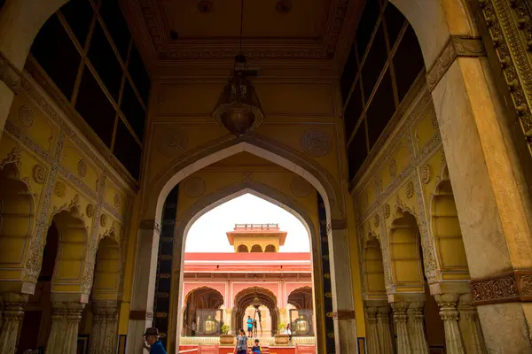 Városi Palota Jaipur Épült Fúziója Iszlám Rajput Európai Építészeti Stílusok — Stock Fotó