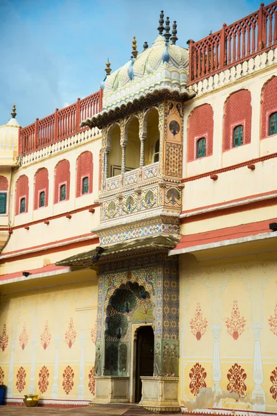 Міський Палац Джайпур Побудований Єднанням Ісламських Раджпутів Європейських Архітектурних Стилів — стокове фото