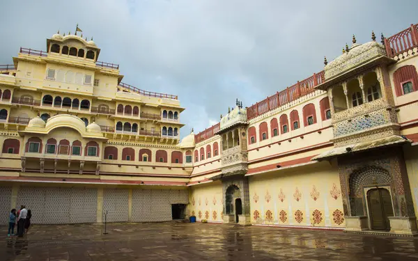 City Palace Jaipur Construído Com Uma Fusão Dos Estilos Arquitetônicos — Fotografia de Stock