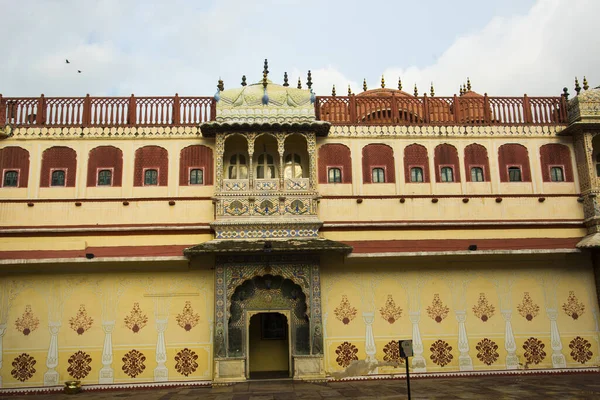 City Palace Jaipur Construído Com Uma Fusão Dos Estilos Arquitetônicos — Fotografia de Stock