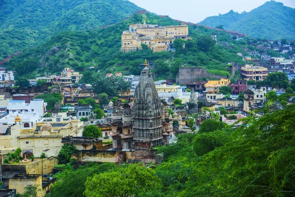 Cidade Velha Jaipur Como Vista Alto Amber Fort Índia — Fotografia de Stock
