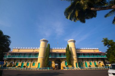 Port Blair, Andaman, Hindistan hücresel hapiste. İngilizler tarafından inşa tarihi bina.