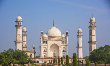 Tajmahal 'in' Bibi ka Makbara 'kopyası. Tarihi yer Aurangabad, Maharashtra, Hindistan.