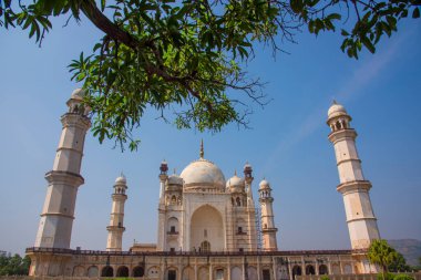 Tajmahal 'in' Bibi ka Makbara 'kopyası. Tarihi yer Aurangabad, Maharashtra, Hindistan.