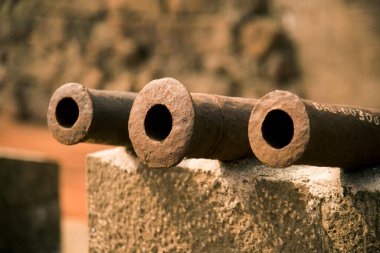 Maharashtra 'daki Daulatabad Kalesi' ndeki antik tarihi top MS 14. yüzyılda inşa edildi..