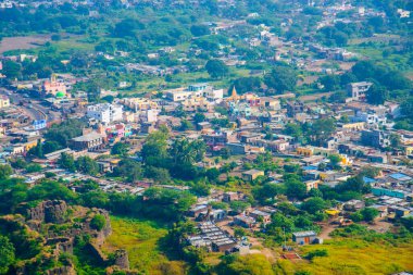 Daulatabad şehir manzarası Devgiri Kalesi, Aurangabad, Maharashtra, Hindistan.