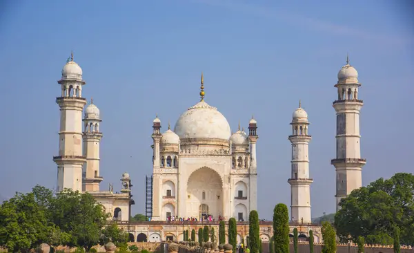 Tajmahal 'in' Bibi ka Makbara 'kopyası. Tarihi yer Aurangabad, Maharashtra, Hindistan.